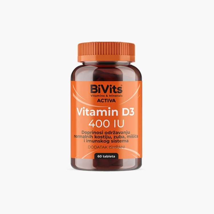 BiVits Activa vitamin D3 400IU 60 tableta